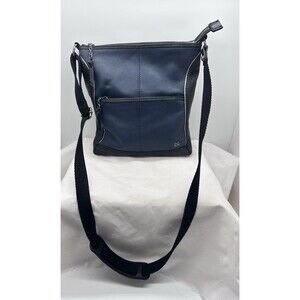 The‎ Sak Lucia Leather Crossbody Bag Blue and Black Satchel